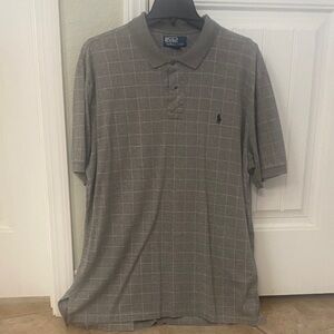 Ralph Lauren Gray Checkered Polo Shirt